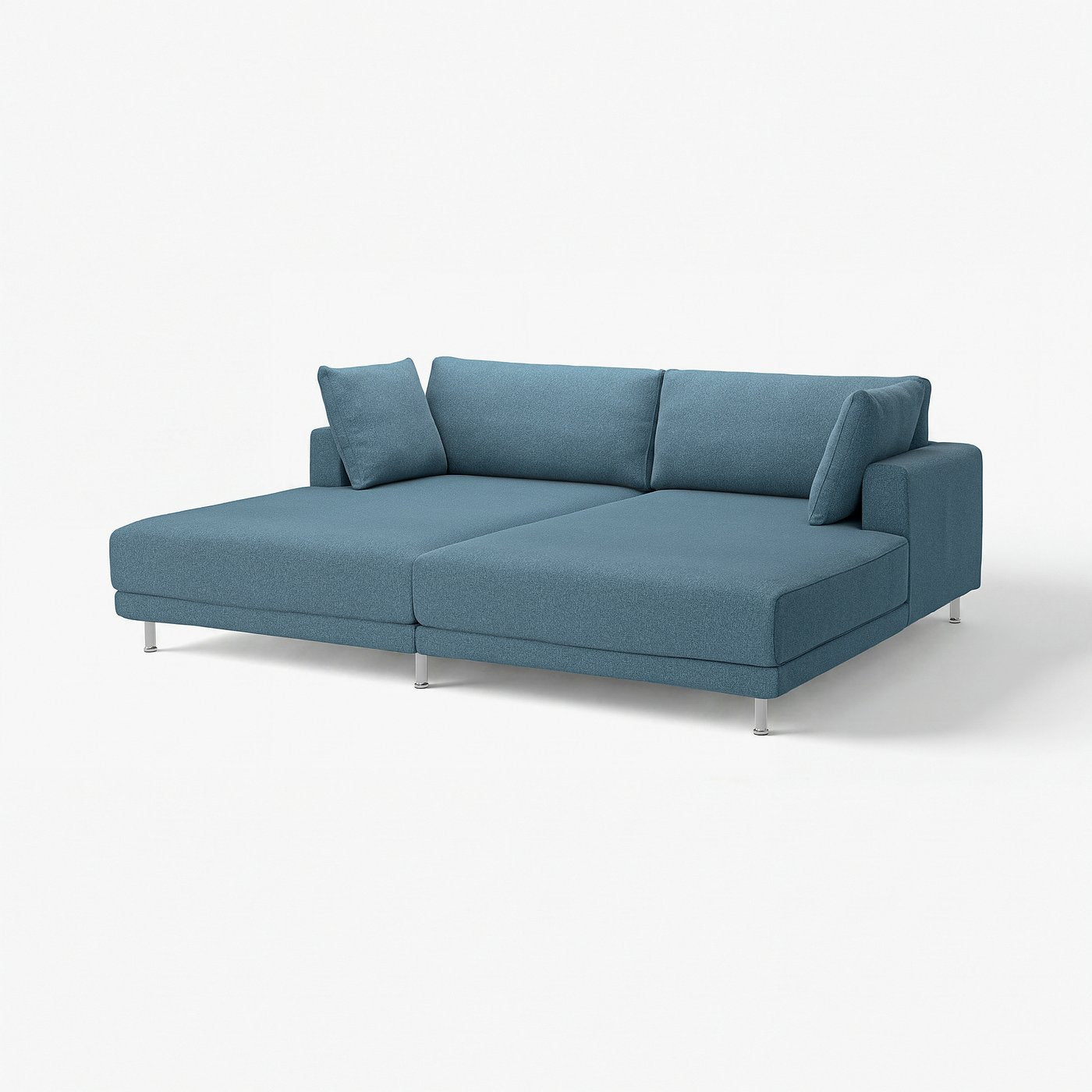 UPPÅKRA 3-seat modular sofa, with chaise longues/Axvall dark grey-blue, 254x95x180 cm