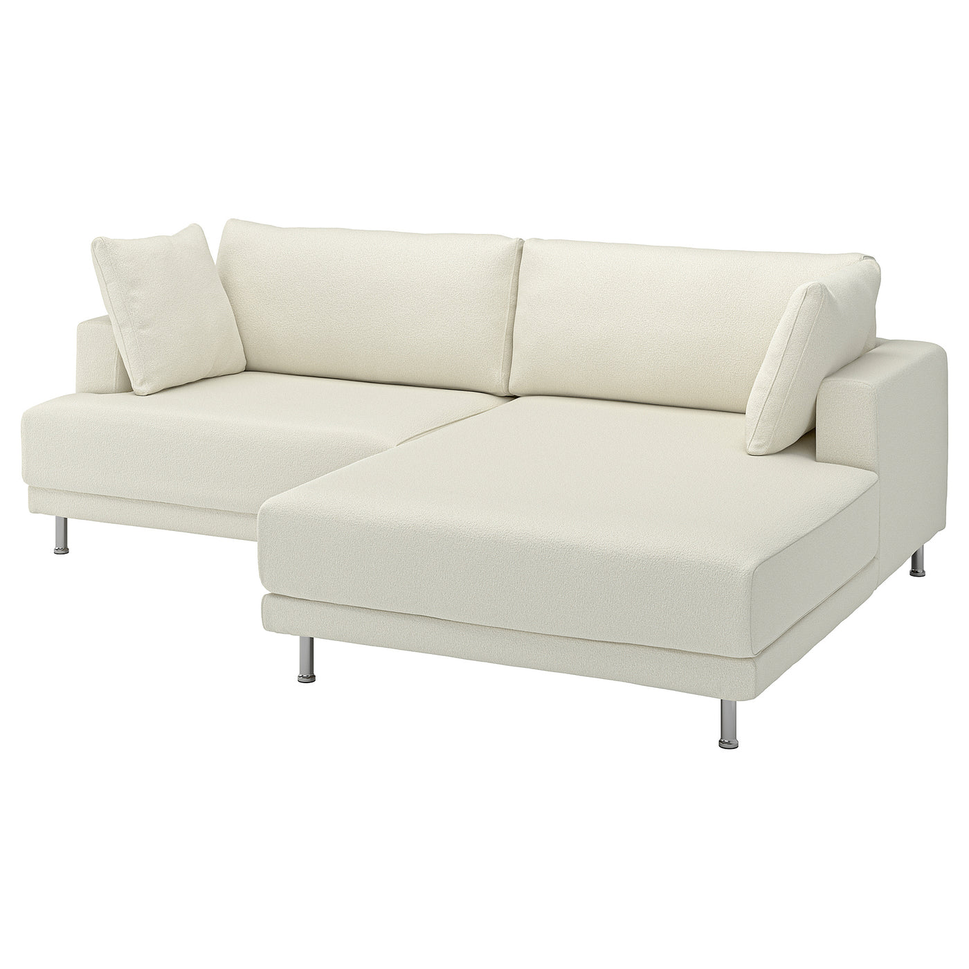 UPPÅKRA 3-seat modular sofa, with chaise longue, right/Axvall off-white, 254x95x180 cm