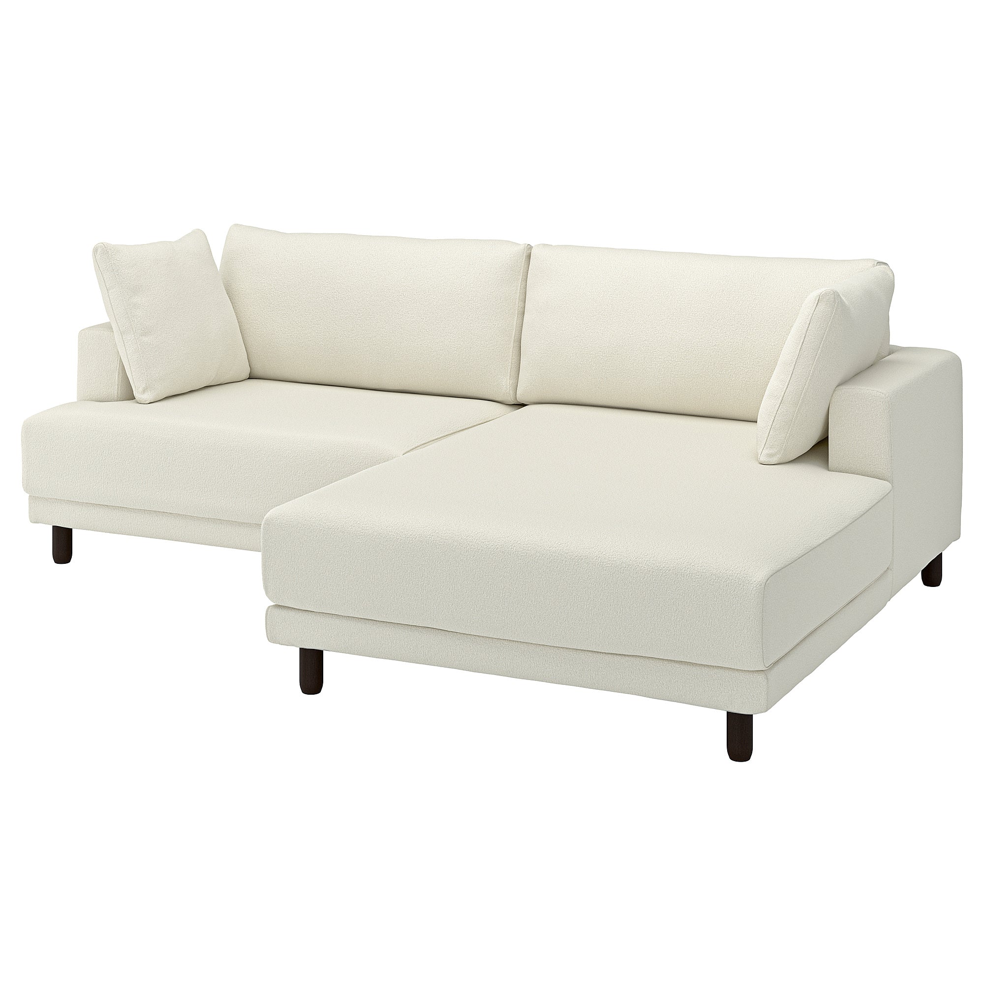 UPPÅKRA 3-seat modular sofa, with chaise longue, right/Axvall off-white, 254x95x180 cm