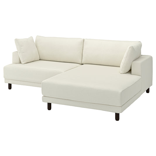 UPPÅKRA 3-seat modular sofa, with chaise longue, right/Axvall off-white, 127x95x180 cm
