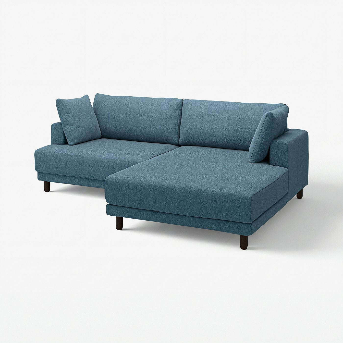 UPPÅKRA 3-seat modular sofa, with chaise longue, right/Axvall dark grey-blue, 254x95x180 cm
