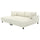 UPPÅKRA 3-seat modular sofa, with chaise longue, right with footstool/Axvall off-white, 254x95x180 cm