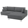 UPPÅKRA 3-seat modular sofa, with chaise longue, right/Johanneshov dark grey, 254x95x180 cm