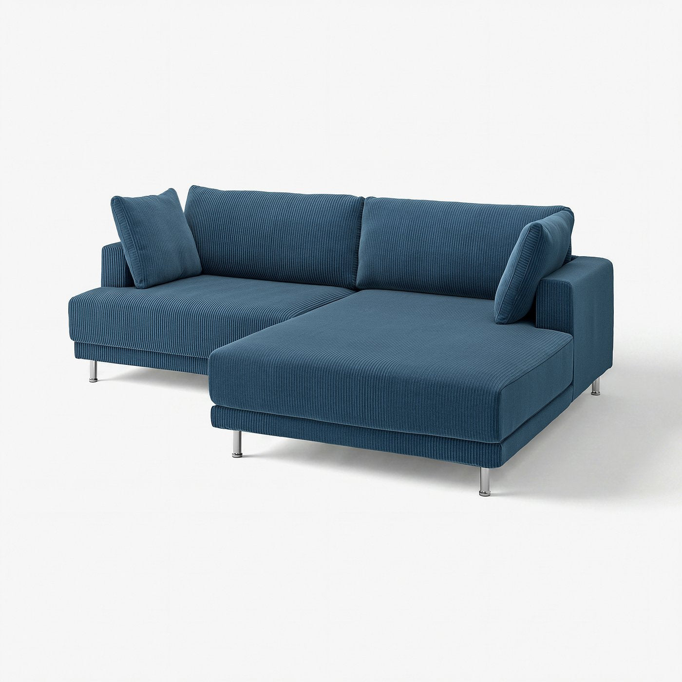 UPPÅKRA 3-seat modular sofa, with chaise longue, right/Samsala dark blue, 254x95x180 cm
