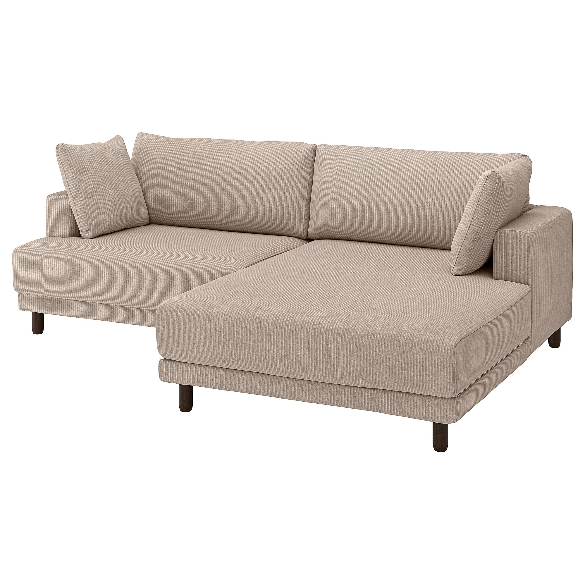UPPÅKRA 3-seat modular sofa, with chaise longue, right/Samsala grey-beige, 254x95x180 cm