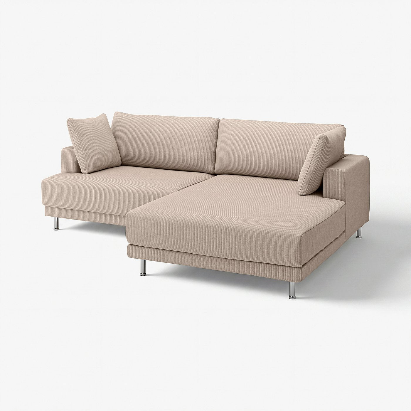 UPPÅKRA 3-seat modular sofa, with chaise longue, right/Samsala grey-beige, 254x95x180 cm