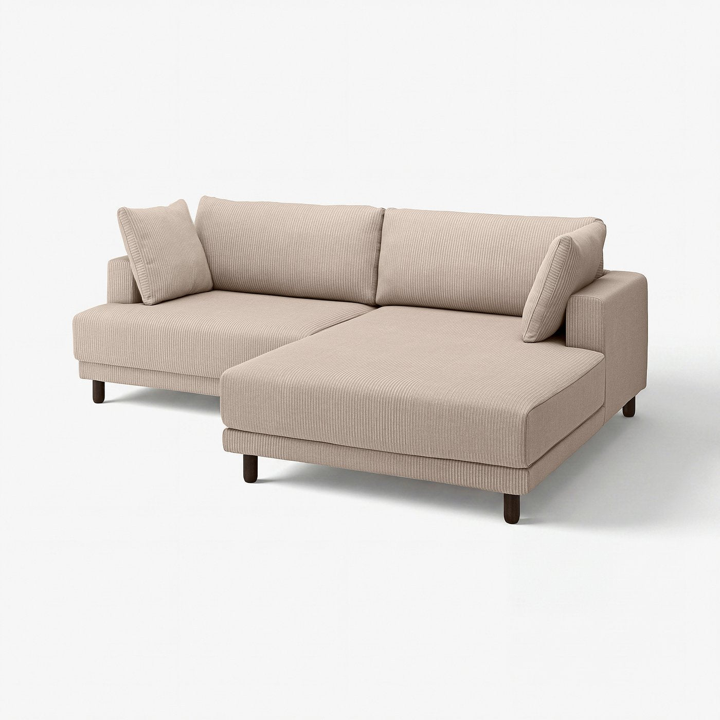 UPPÅKRA 3-seat modular sofa, with chaise longue, right/Samsala grey-beige, 254x95x180 cm