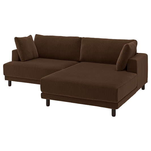 UPPÅKRA 3-seat modular sofa, with chaise longue, right/Samsala dark brown, 254x95x180 cm