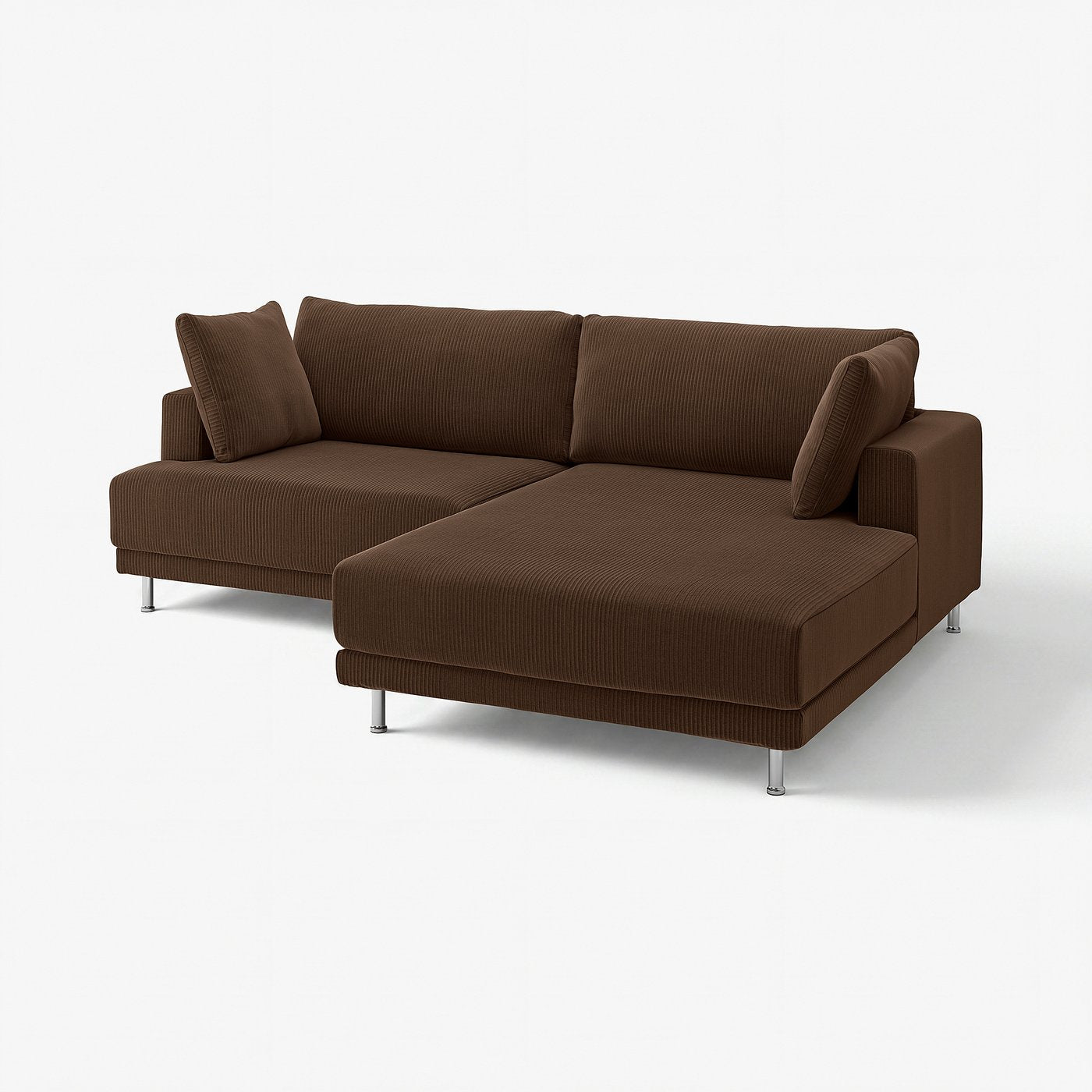 UPPÅKRA 3-seat modular sofa, with chaise longue, right/Samsala dark brown, 254x95x180 cm