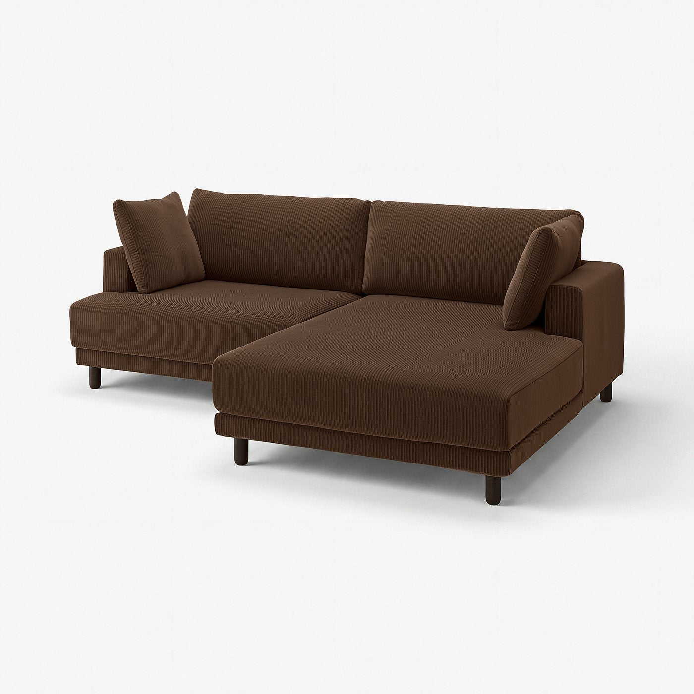UPPÅKRA 3-seat modular sofa, with chaise longue, right/Samsala dark brown, 254x95x180 cm