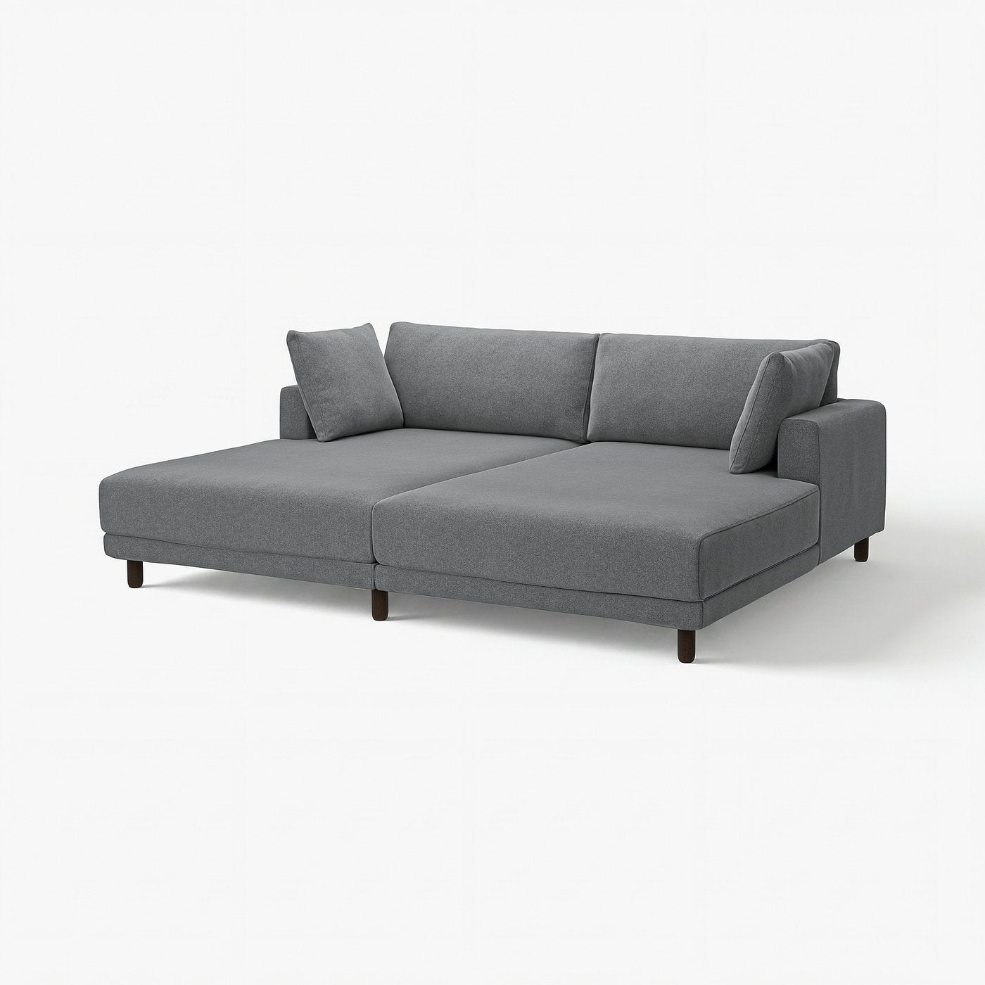UPPÅKRA 3-seat modular sofa, with chaise longues/Johanneshov dark grey, 254x95x180 cm