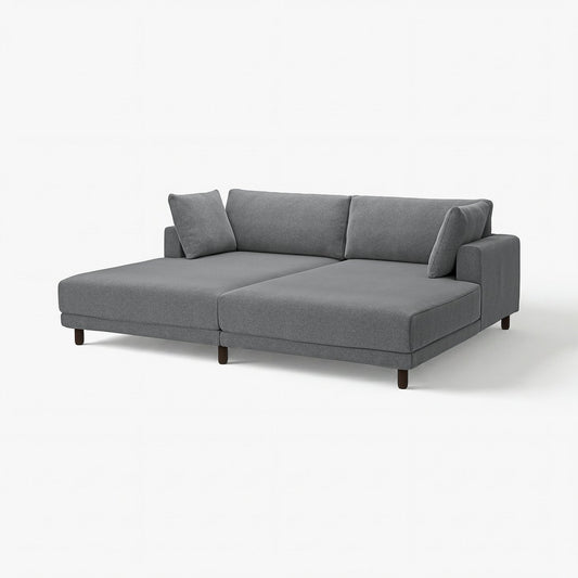 UPPÅKRA 3-seat modular sofa, with chaise longues/Johanneshov dark grey, 254x95x180 cm
