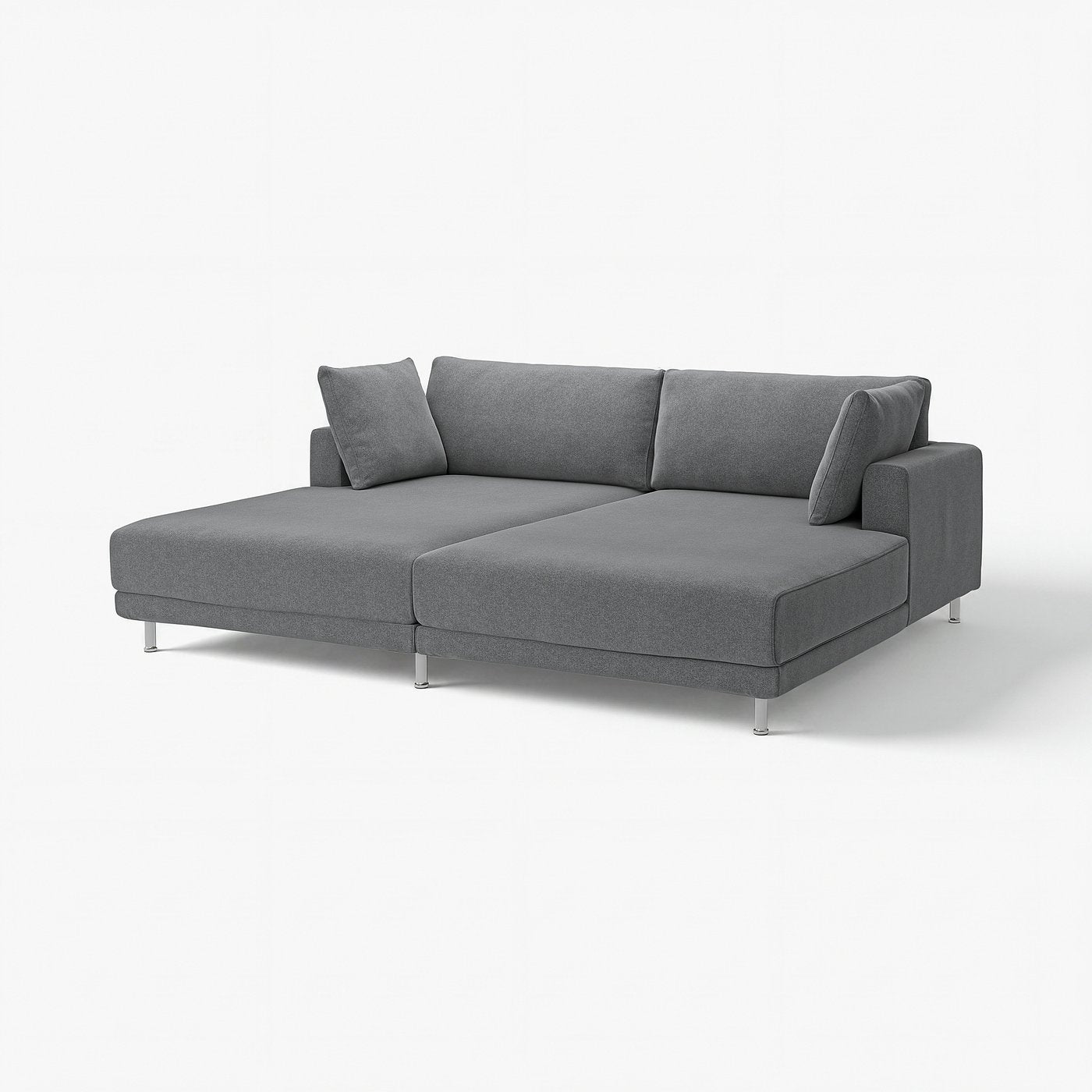 UPPÅKRA 3-seat modular sofa, with chaise longues/Johanneshov dark grey, 254x95x180 cm