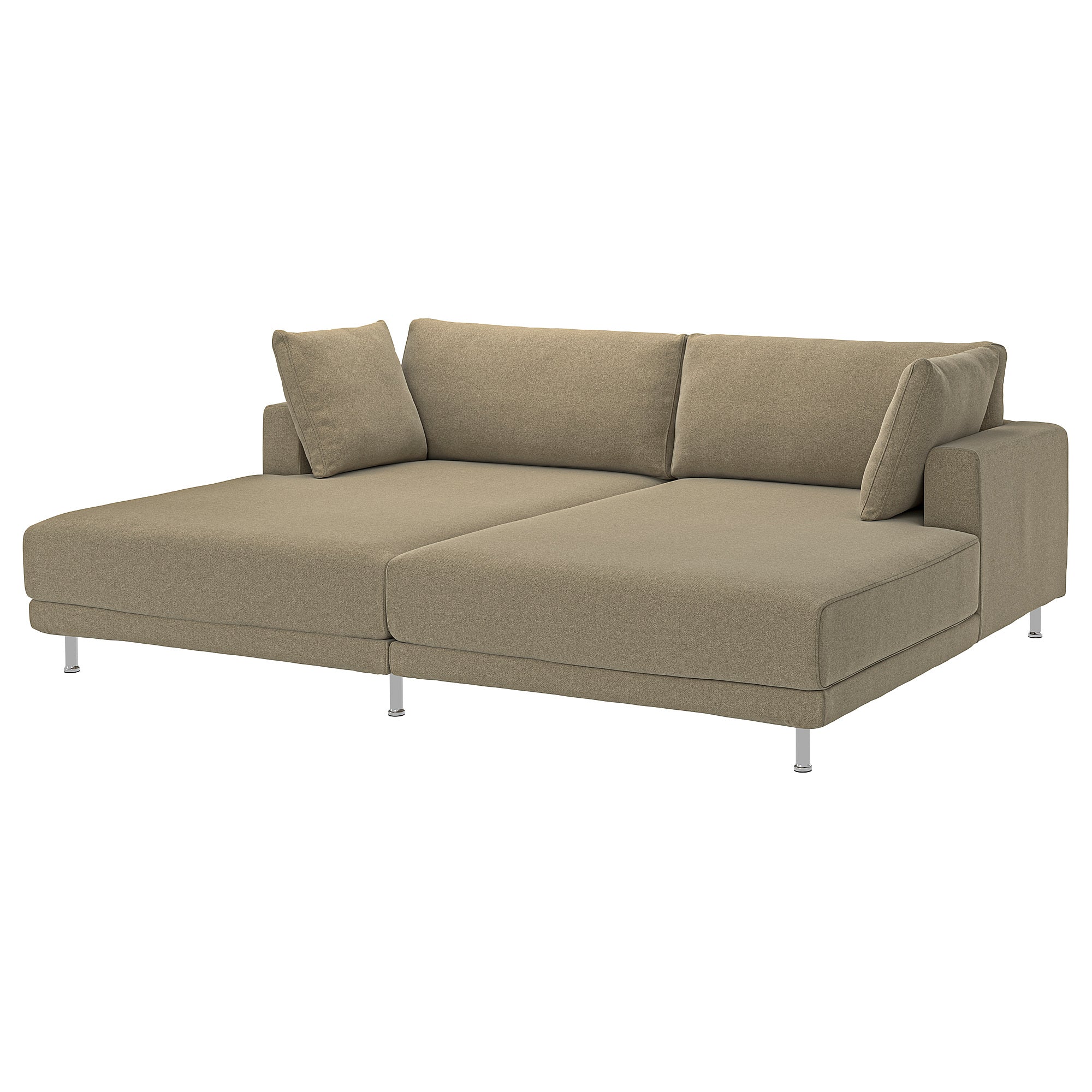 UPPÅKRA 3-seat modular sofa, with chaise longues/Johanneshov brown-beige, 254x95x180 cm
