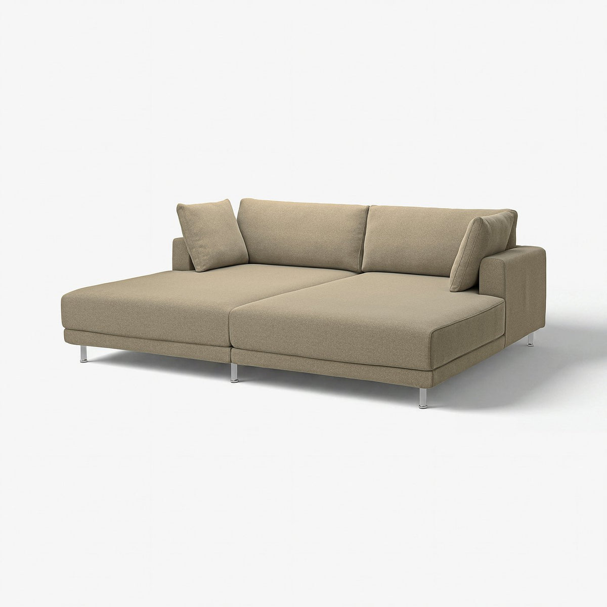 UPPÅKRA 3-seat modular sofa, with chaise longues/Johanneshov brown-beige, 254x95x180 cm