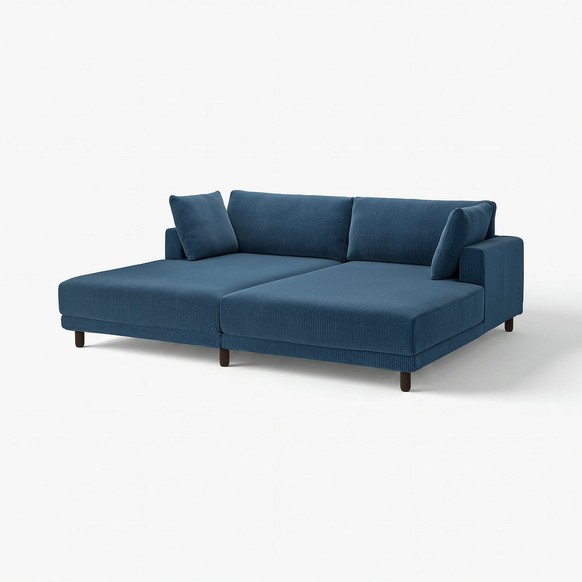 UPPÅKRA 3-seat modular sofa, with chaise longues/Samsala dark blue, 254x95x180 cm