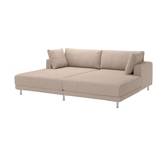 UPPÅKRA 3-seat modular sofa, with chaise longues/Samsala grey-beige, 254x95x180 cm