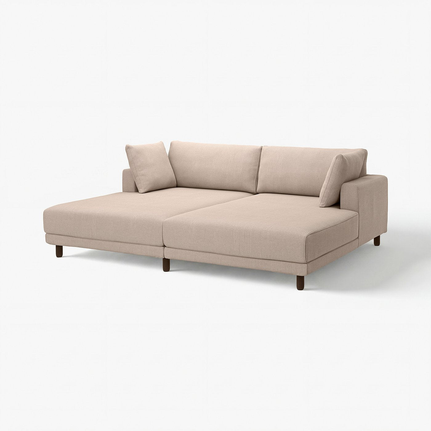 UPPÅKRA 3-seat modular sofa, with chaise longues/Samsala grey-beige, 254x95x180 cm
