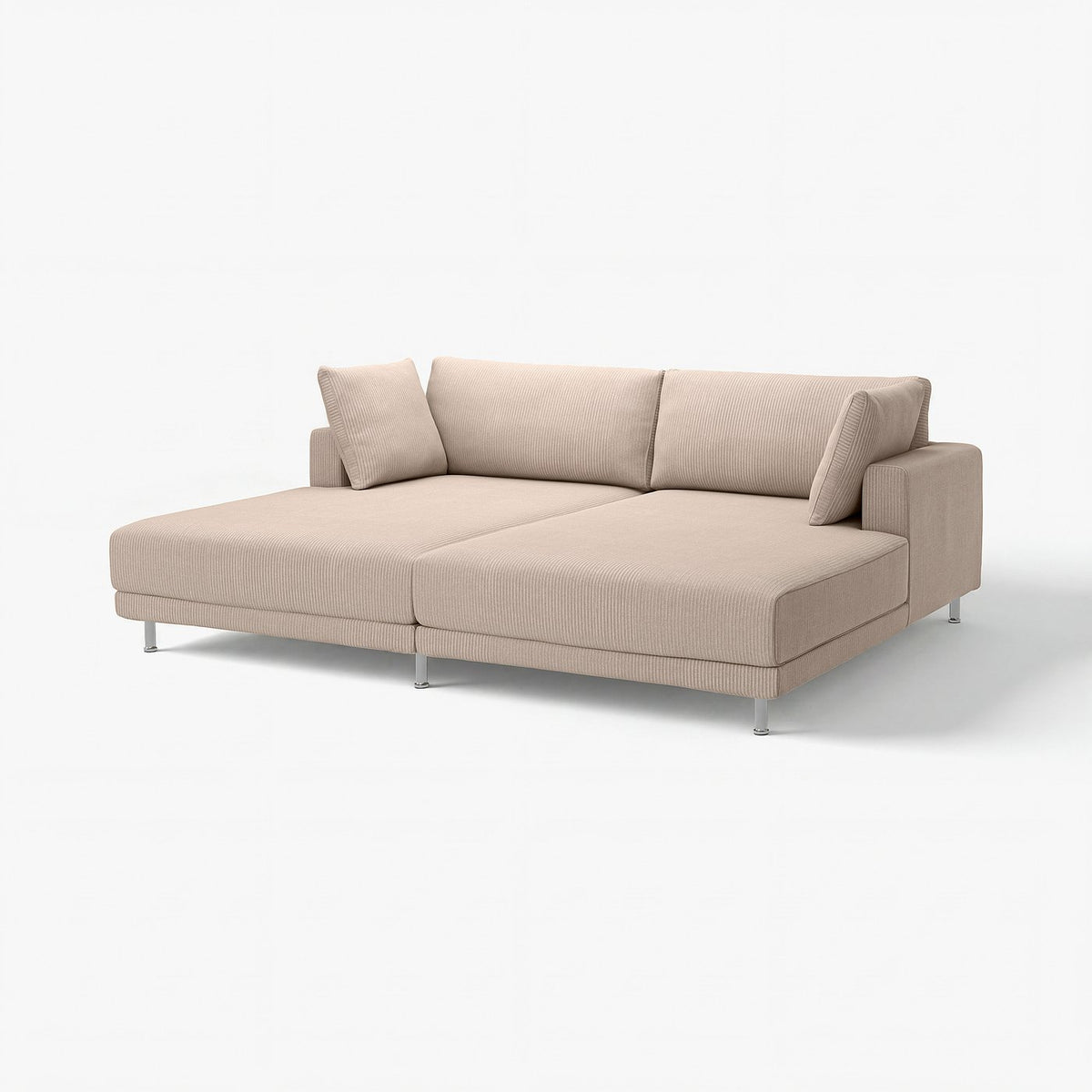 UPPÅKRA 3-seat modular sofa, with chaise longues/Samsala grey-beige, 254x95x180 cm