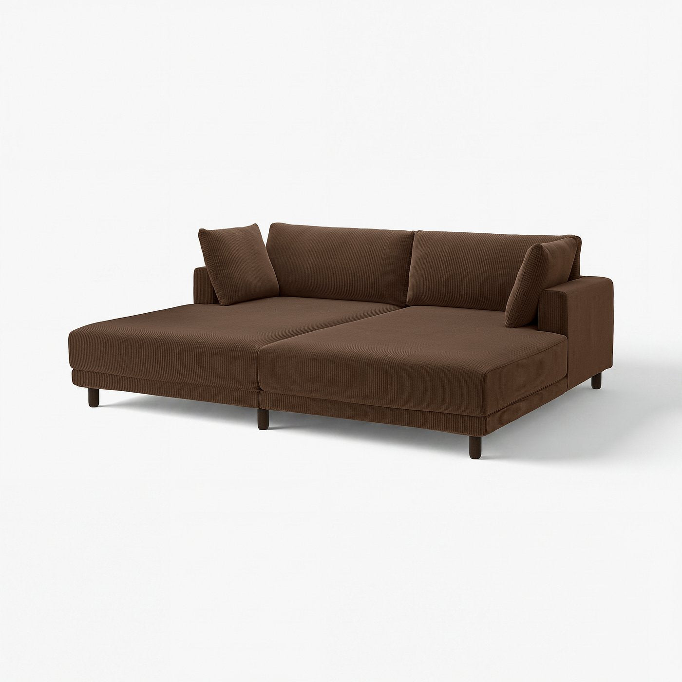 UPPÅKRA 3-seat modular sofa, with chaise longues/Samsala dark brown, 254x95x180 cm