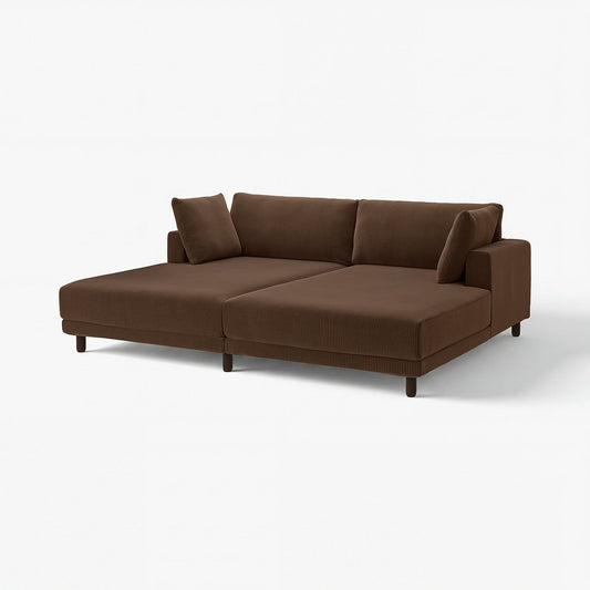 UPPÅKRA 3-seat modular sofa, with chaise longues/Samsala dark brown, 254x95x180 cm