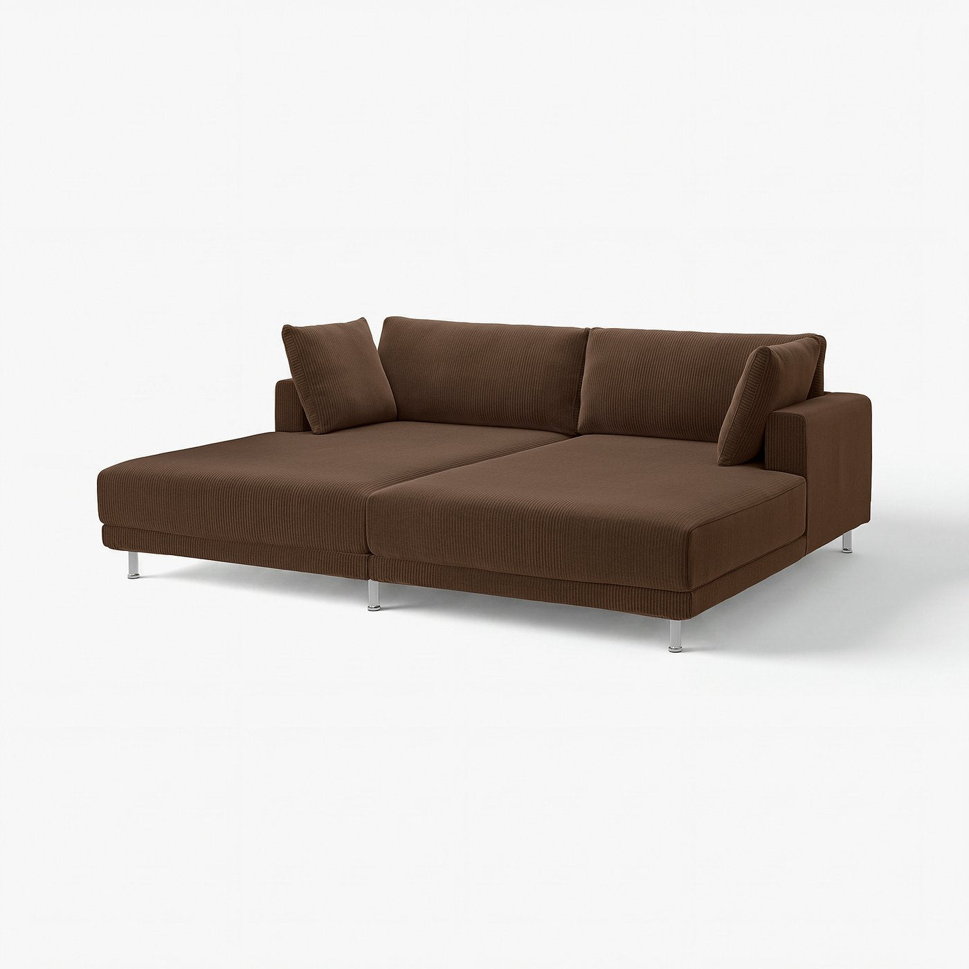 UPPÅKRA 3-seat modular sofa, with chaise longues/Samsala dark brown, 254x95x180 cm