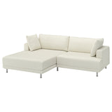 UPPÅKRA 3-seat modular sofa, with chaise longue, left/Axvall off-white, 254x95x180 cm