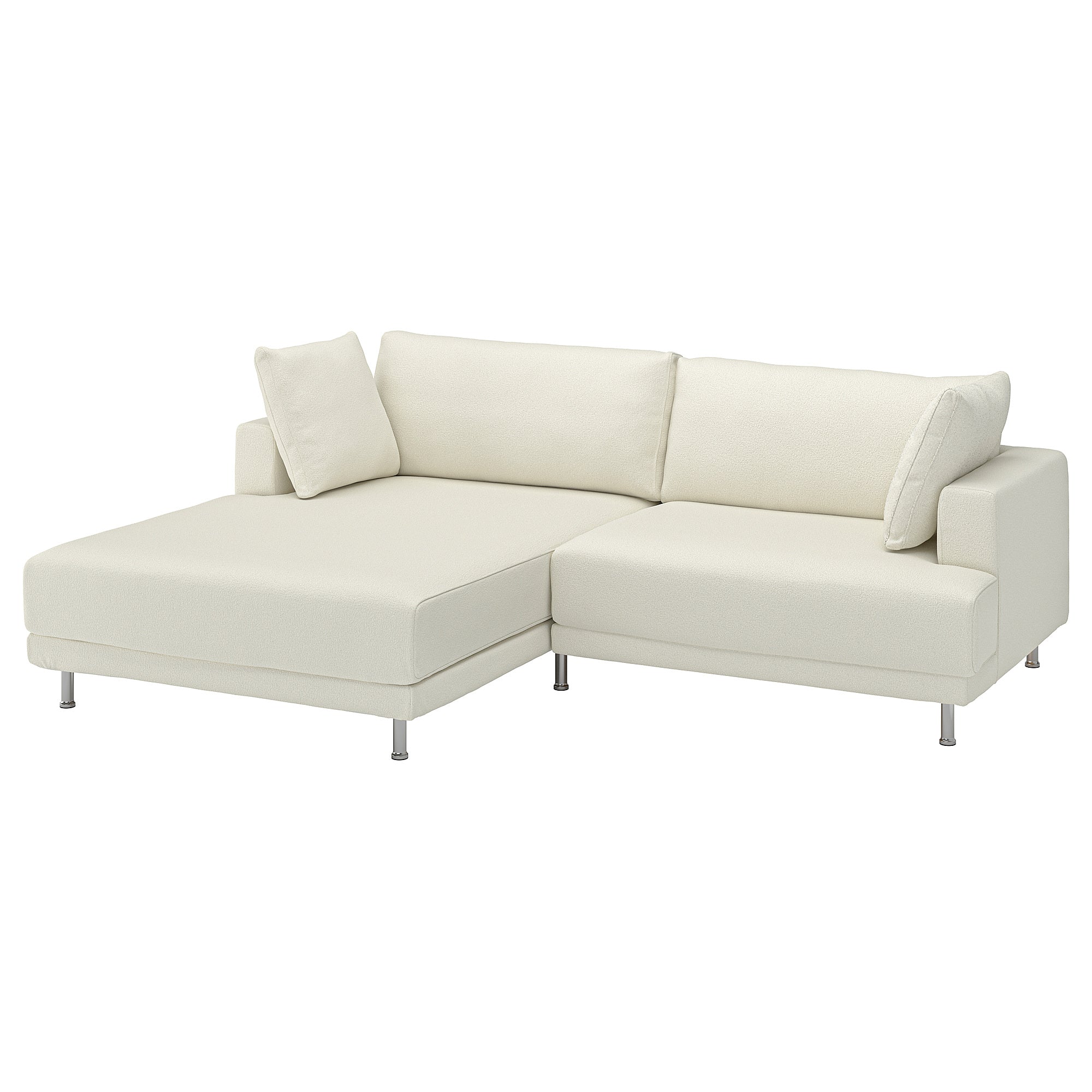 UPPÅKRA 3-seat modular sofa, with chaise longue, left/Axvall off-white, 254x95x180 cm