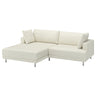 UPPÅKRA 3-seat modular sofa, with chaise longue, left/Axvall off-white, 254x95x180 cm