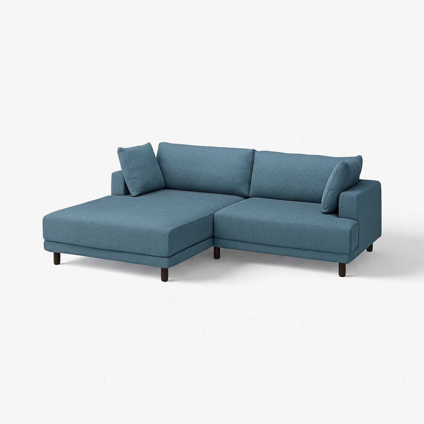 UPPÅKRA 3-seat modular sofa, with chaise longue, left/Axvall dark grey-blue, 254x95x180 cm