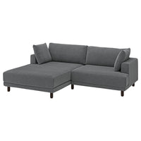 UPPÅKRA 3-seat modular sofa, with chaise longue, left/Johanneshov dark grey, 254x95x180 cm