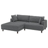 UPPÅKRA 3-seat modular sofa, with chaise longue, left/Johanneshov dark grey, 254x95x180 cm
