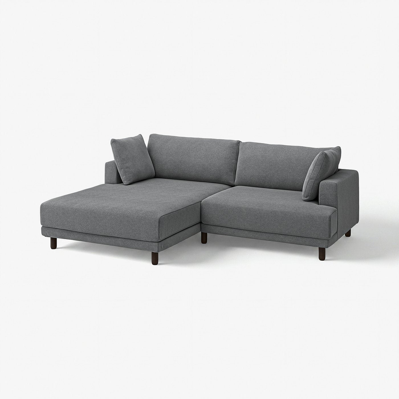 UPPÅKRA 3-seat modular sofa, with chaise longue, left/Johanneshov dark grey, 254x95x180 cm