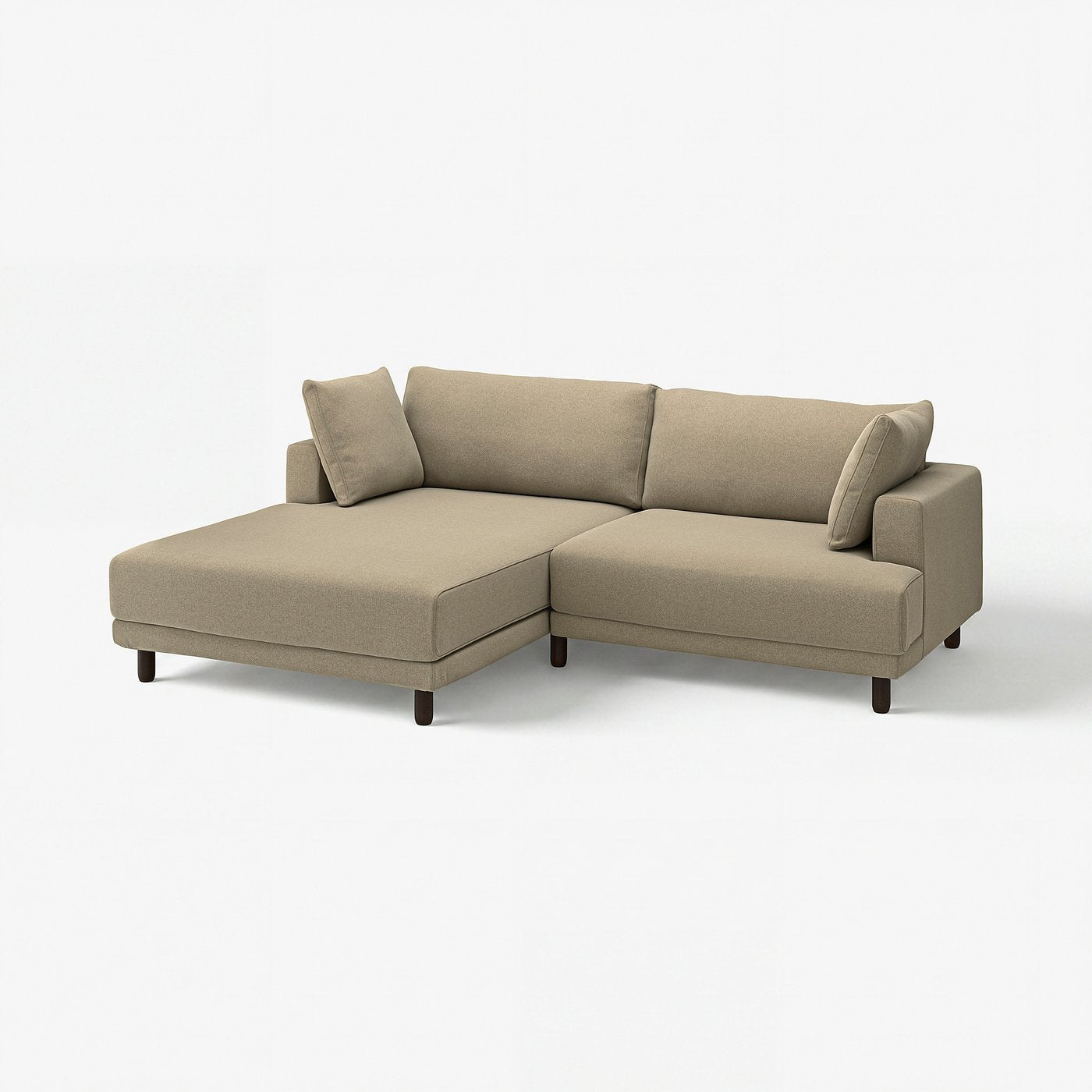 UPPÅKRA 3-seat modular sofa, with chaise longue, left/Johanneshov brown-beige, 254x95x180 cm