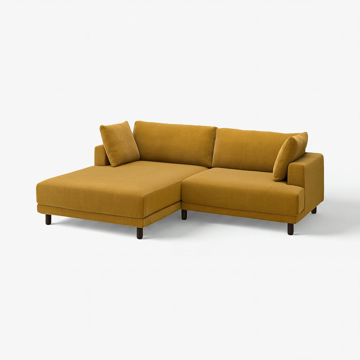 UPPÅKRA 3-seat modular sofa, with chaise longue, left/Samsala yellow-brown, 254x95x180 cm