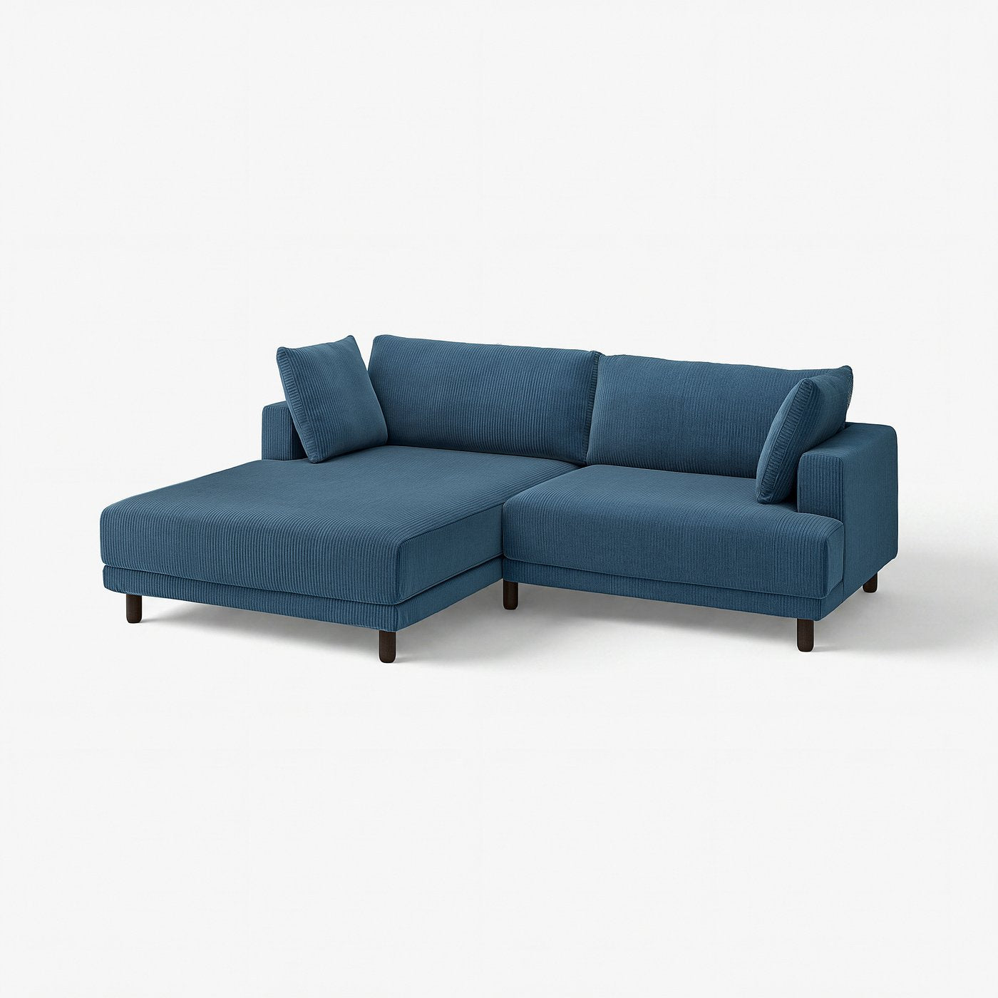UPPÅKRA 3-seat modular sofa, with chaise longue, left/Samsala dark blue, 254x95x180 cm