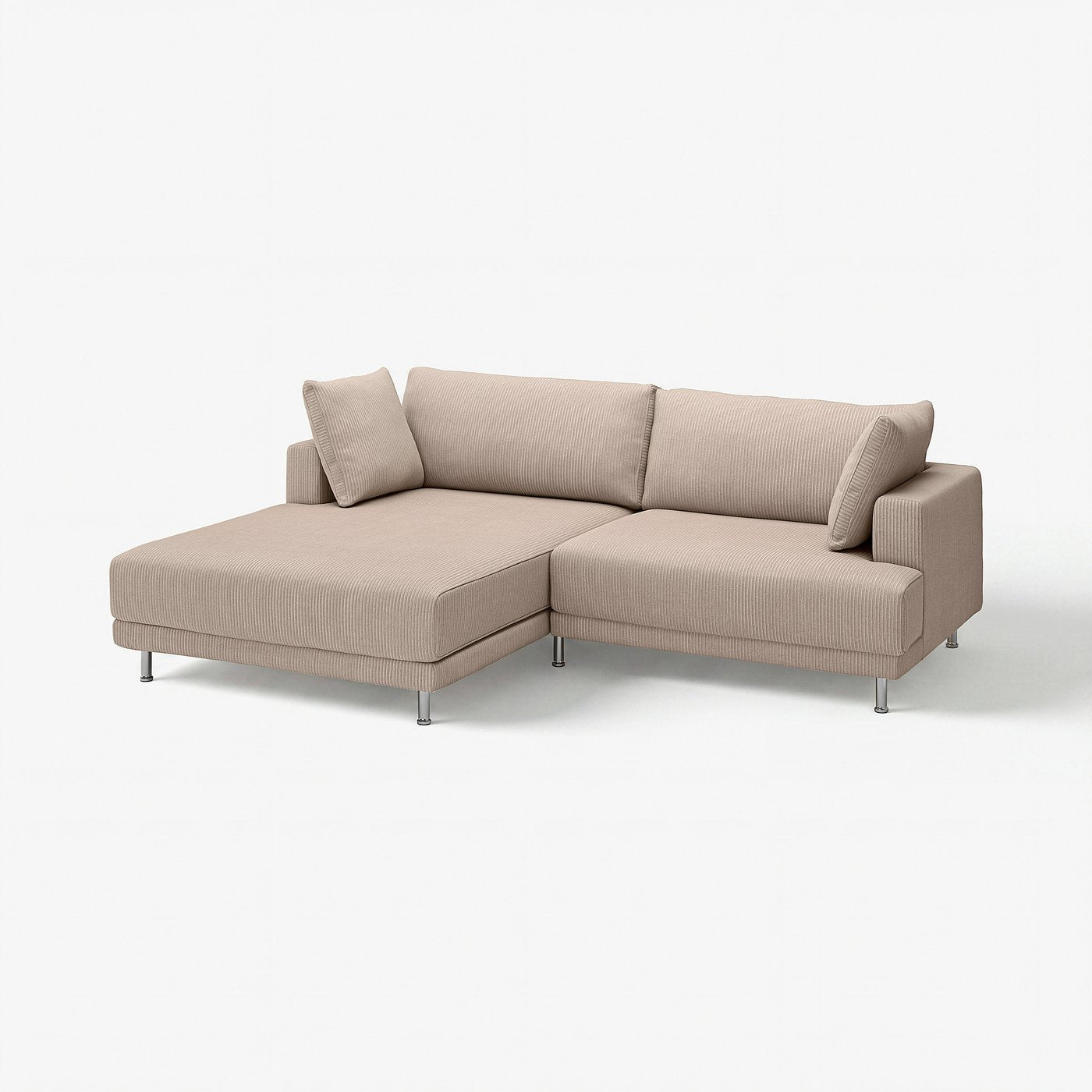 UPPÅKRA 3-seat modular sofa, with chaise longue, left/Samsala grey-beige, 254x95x180 cm