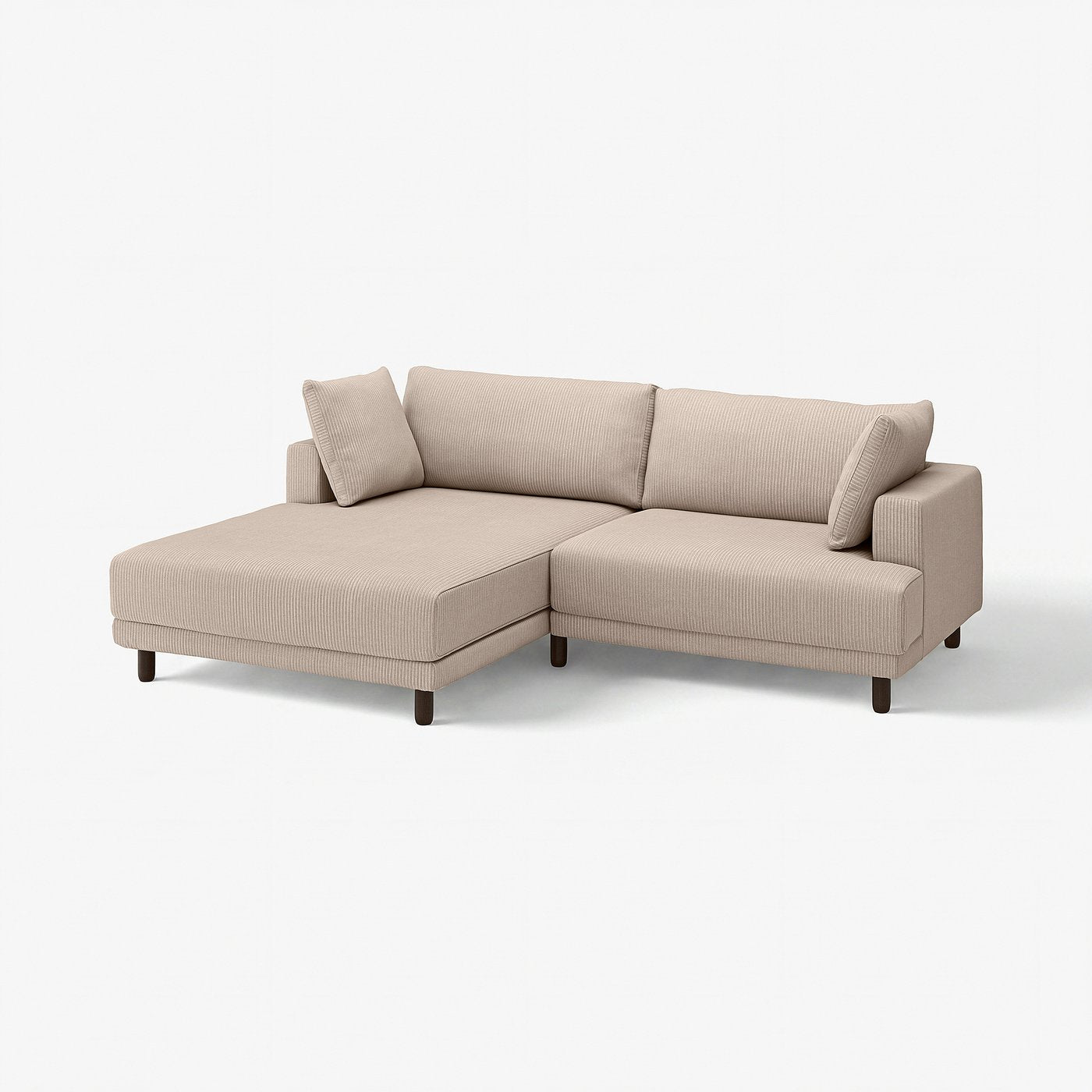 UPPÅKRA 3-seat modular sofa, with chaise longue, left/Samsala grey-beige, 254x95x180 cm