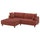 UPPÅKRA 3-seat modular sofa, with chaise longue, left/Samsala brown-red, 254x95x180 cm