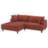 UPPÅKRA 3-seat modular sofa, with chaise longue, left/Samsala brown-red, 254x95x180 cm