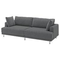 UPPÅKRA 3-seat modular sofa, Johanneshov dark grey, 254x95x107 cm
