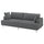UPPÅKRA 3-seat modular sofa, Johanneshov dark grey, 254x95x107 cm