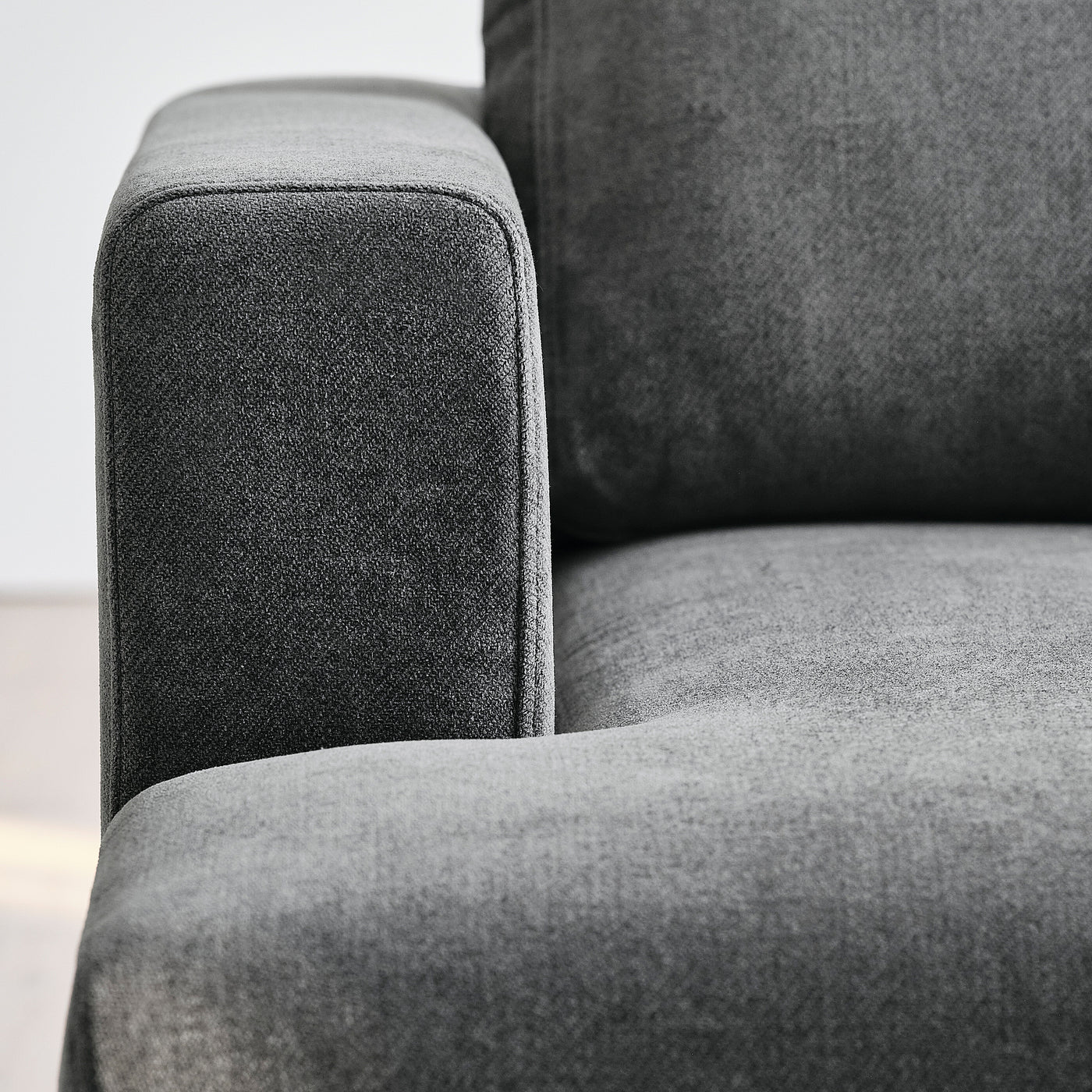 UPPÅKRA 3-seat modular sofa, Johanneshov dark grey, 254x95x107 cm