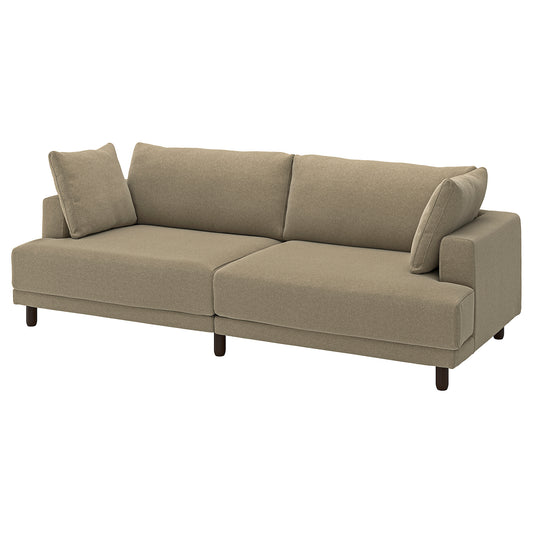 UPPÅKRA 3-seat modular sofa, Johanneshov brown-beige, 127x95x107 cm