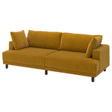 UPPÅKRA 3-seat modular sofa, Samsala yellow-brown, 254x95x107 cm