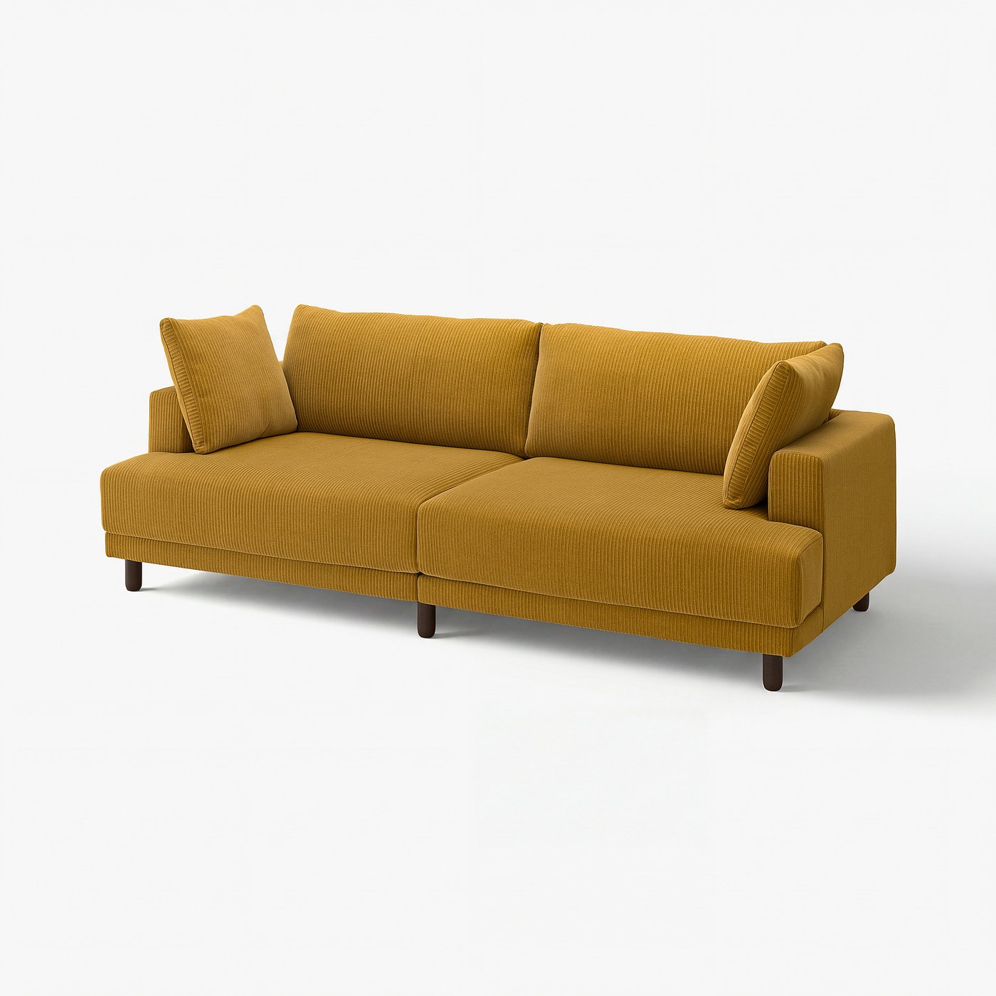 UPPÅKRA 3-seat modular sofa, Samsala yellow-brown, 254x95x107 cm