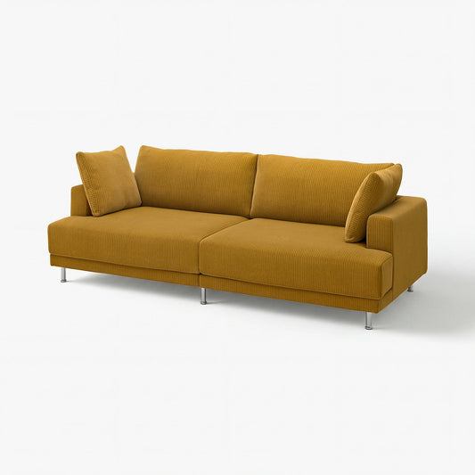 UPPÅKRA 3-seat modular sofa, Samsala yellow-brown, 250x95x107 cm