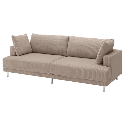 UPPÅKRA 3-seat modular sofa, Samsala grey-beige, 254x95x107 cm