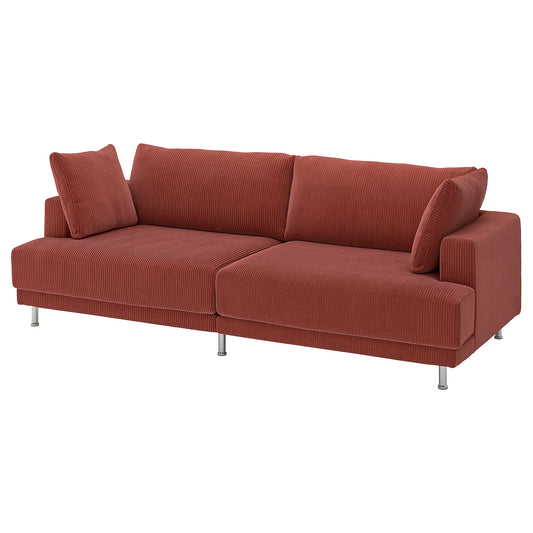 UPPÅKRA 3-seat modular sofa, Samsala brown-red, 254x95x107 cm