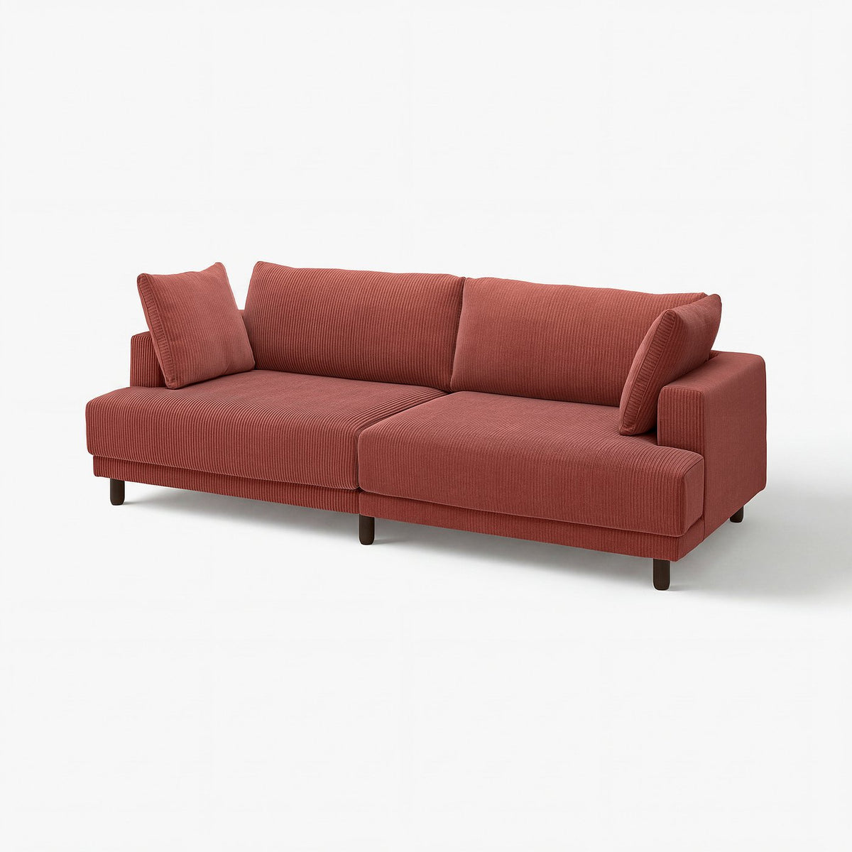 UPPÅKRA 3-seat modular sofa, Samsala brown-red, 254x95x107 cm